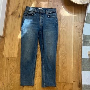 GRLFRND Helena High-Rise Straight Crop in Groovy Situation